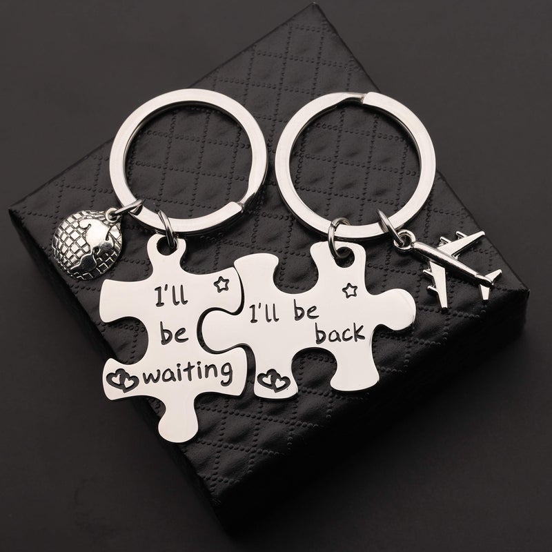 Lywjyb Birdgot Puzzle Keychain Couples Set Long Distance Relationships Gifts For Couples Love Friendship Gift (Silver) - Image 5